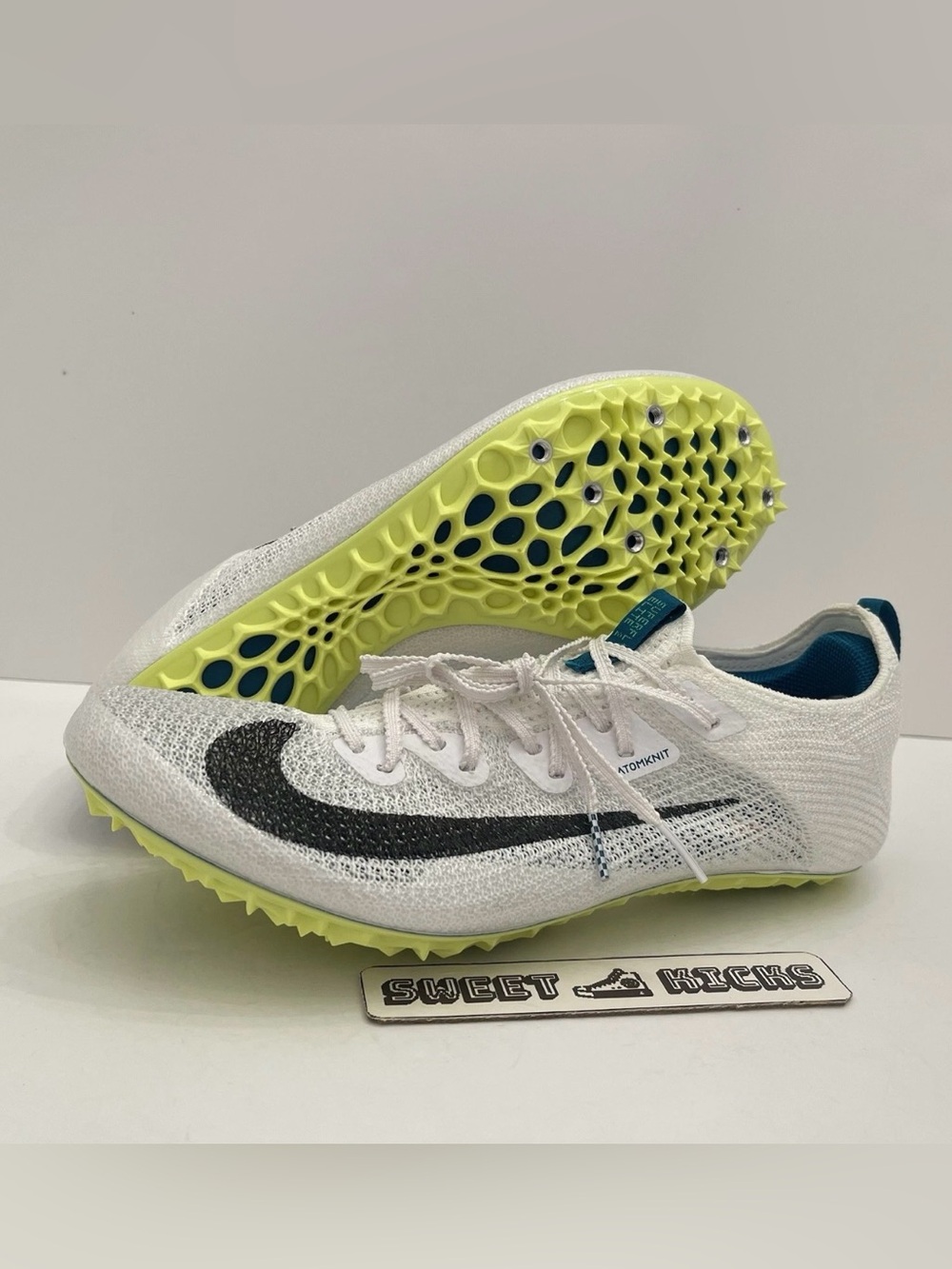 Nike Zoom Superfly Elite 2 Flyknit White Green Spikes
